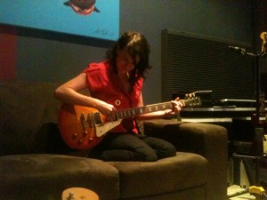 Kate in the studio